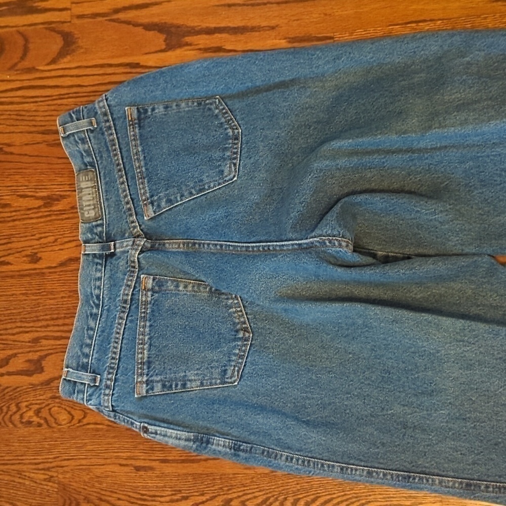 Vtg 80s / 90s Gitano high rise tapered cotton blue denim jeans. W 34" L 32" - Picture 5 of 11